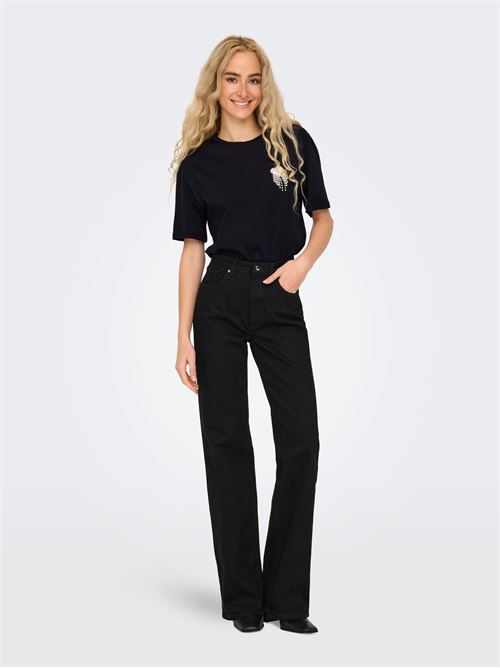  ONLY | 15343769/Black Mix stone heart